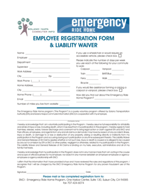 Employee Registration Form & Liability Waiver
