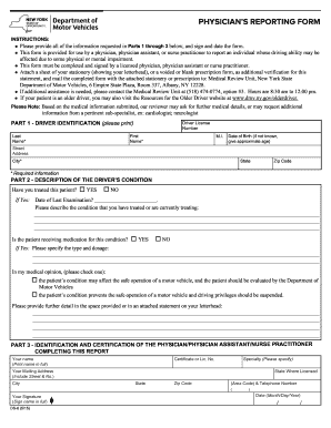 Physician Reporting Form