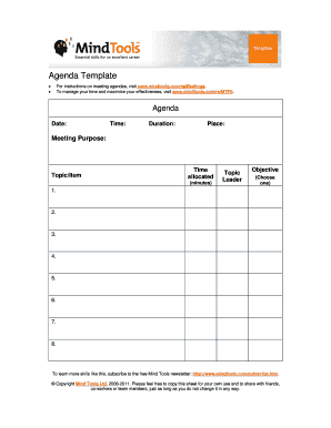 Meeting Agenda Template