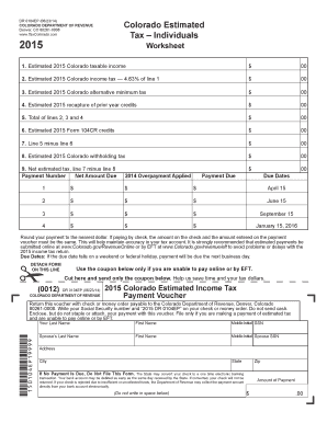Colorado Estimated Income Tax Form