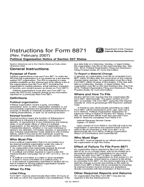 IRS Form 8871 Instructions