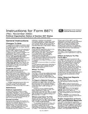 IRS Form 8871 Instructions