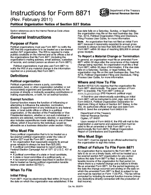 Form 8871 Political Organization Notice