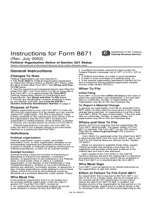 IRS Form 8871 Instructions