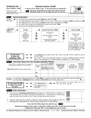 Schedule EIC Form 1040
