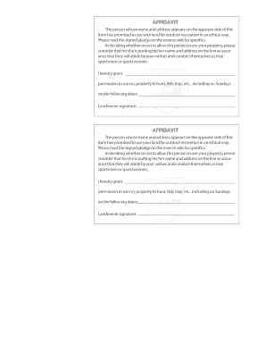 Virginia Hunting Land Use Agreement