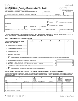 Michigan Farmland Preservation Tax Credit Form 4594