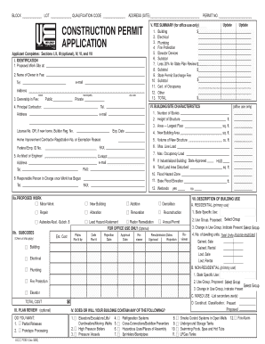 New Jersey Construction Permit Application