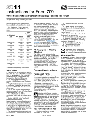 Instructions for Form 709