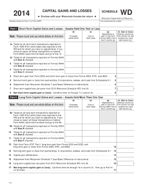 Wisconsin Capital Gains and Losses Schedule