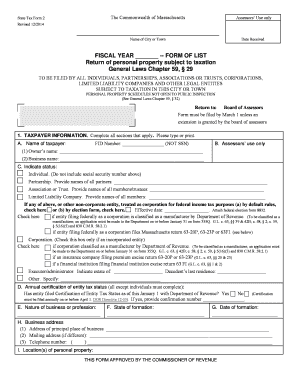 Massachusetts State Tax Form 2