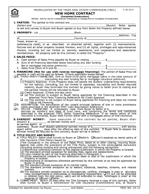 Texas Residential Real Estate Purchase Agreement