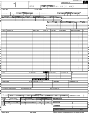 UB-92 HCFA-1450 Medical Claim Form
