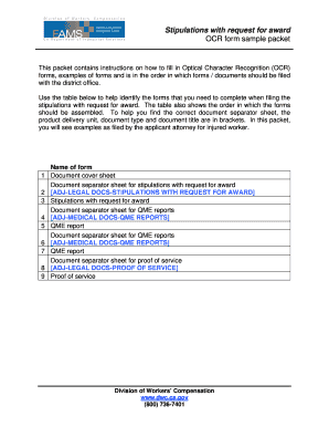 Stipulations with Request for Award