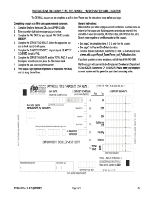 California Payroll Tax Deposit Coupon