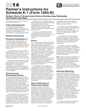 Partner's Instructions for Schedule K-1 (Form 1065-B)