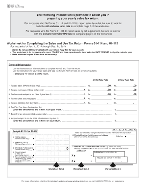 Texas Sales and Use Tax Return Worksheet