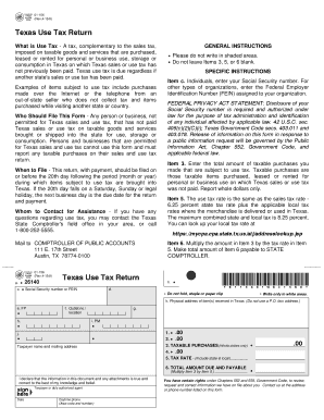 Texas Use Tax Return