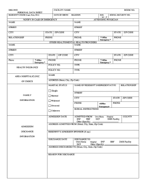 Personal Data Sheet