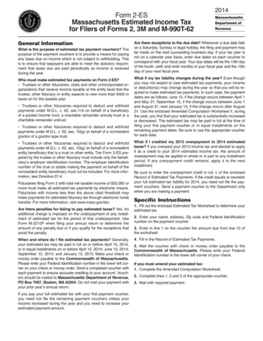 Massachusetts Estimated Income Tax Form 2-ES