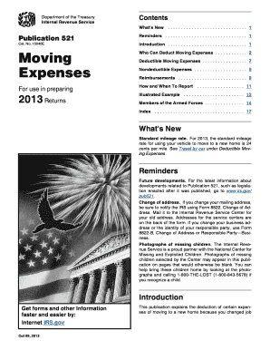 IRS Publication 521 Moving Expenses