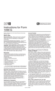 Instructions for Form 1099-G (2010)