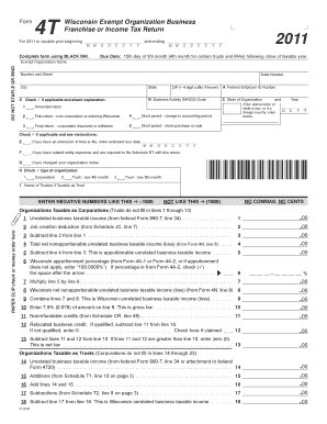 Wisconsin Exempt Organization Business Tax Return