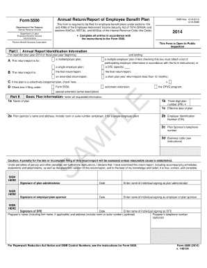 Form 5500 Annual Return/Report of Employee Benefit Plan