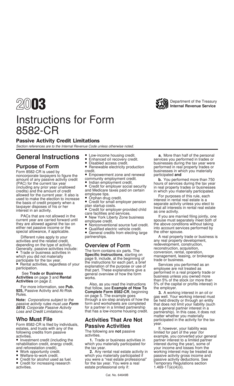 Instructions for Form 8582-CR