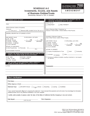 California Form 700 Amendment
