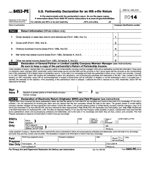 Form 8453-PE US Partnership Declaration