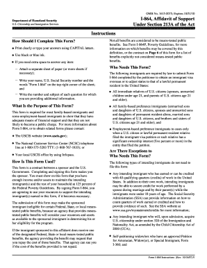 USCIS Form I-864 Affidavit of Support