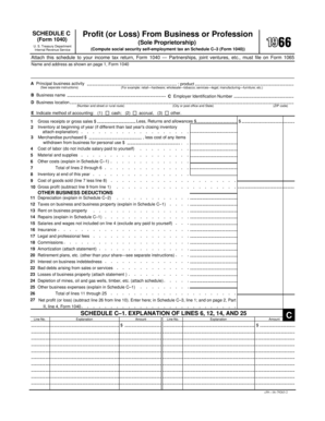 Schedule C Profit or Loss From Business or Profession