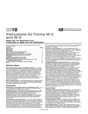 Instructions for Forms W-2 and W-3