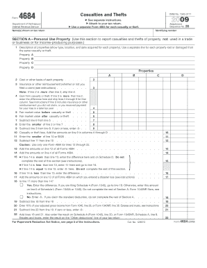 IRS Form 4684 Casualty and Theft