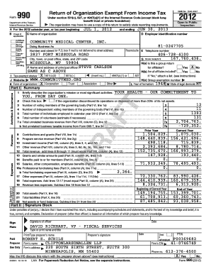 Form 990 Return of Organization Exempt From Income Tax