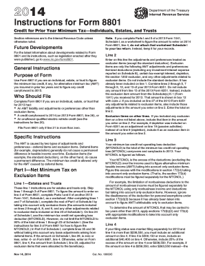 Instructions for Form 8801