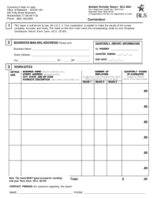 Connecticut Multiple Worksite Report