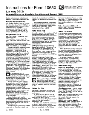 Form 1065X Instructions