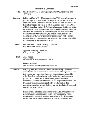 California Notice of Entry of Judgment or Order
