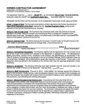 Owner-Contractor Agreement