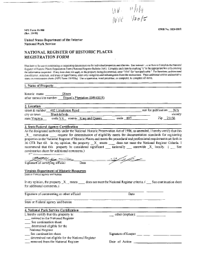 National Register of Historic Places Registration Form