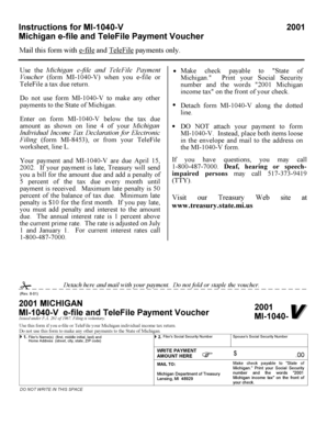 Michigan e-file and TeleFile Payment Voucher