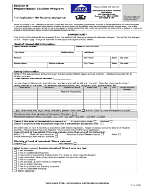 Section 8 Housing Assistance Pre-Application