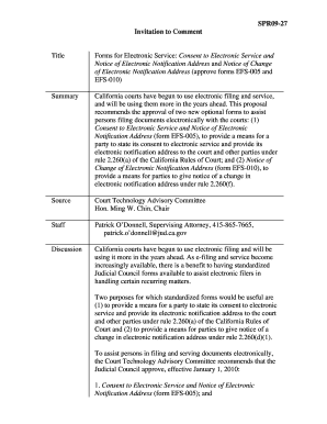California Electronic Service Consent Form