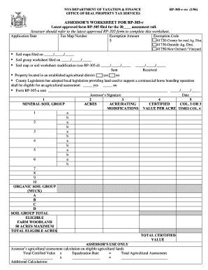 Assessor’s Worksheet for RP-305-r