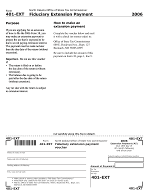 North Dakota Fiduciary Extension Payment Voucher
