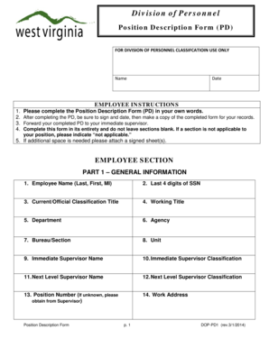 Position Description Form