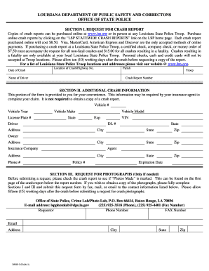 Louisiana Crash Report Request