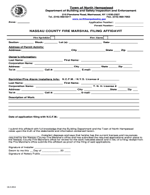 Affidavit of truth template - Nassau County Fire Marshal Filing Affidavit - Town of North ...